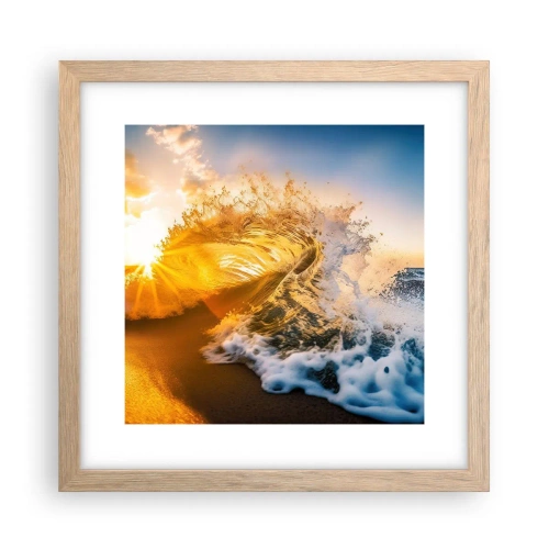 Plakát v rámu světlý dub - Hra v písku - 30x30 cm
