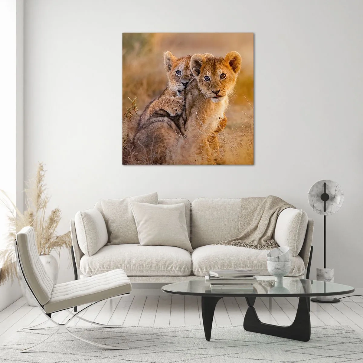 Obraz na skle - Nevyrušovat! Hrajme si - 40x40 cm