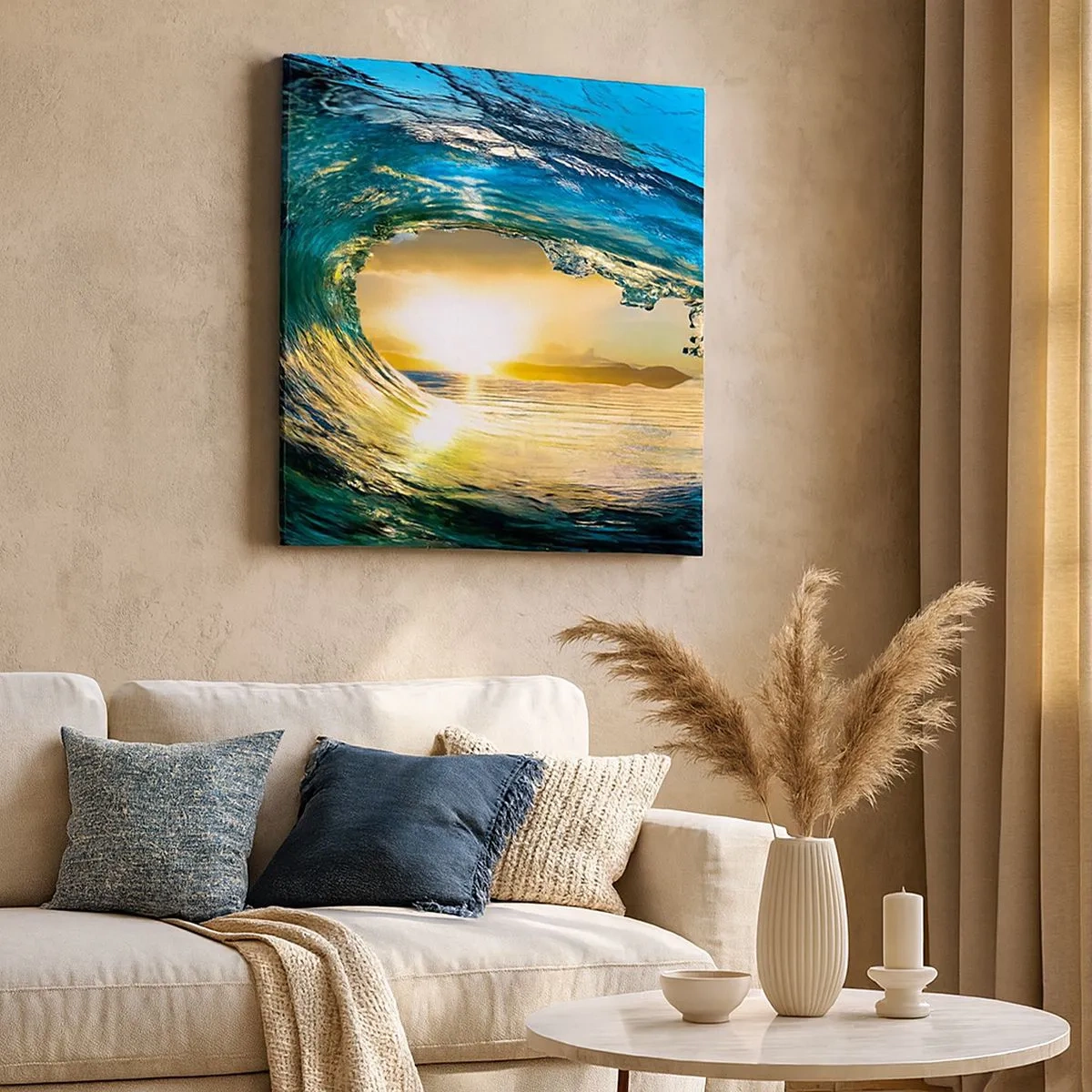 Obraz na plátně - Ve smaragdově-zlatém křišťálu - 30x30 cm