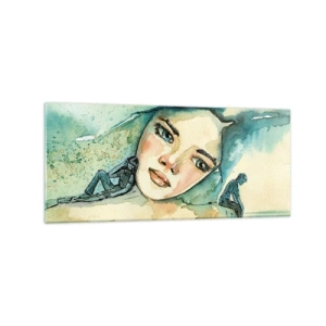 Obraz na skle - Am I blue? - 120x50 cm