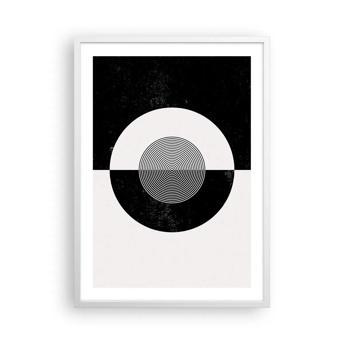 Plakát v bílém rámu - Harmonie v černé a bílé - 50x70 cm