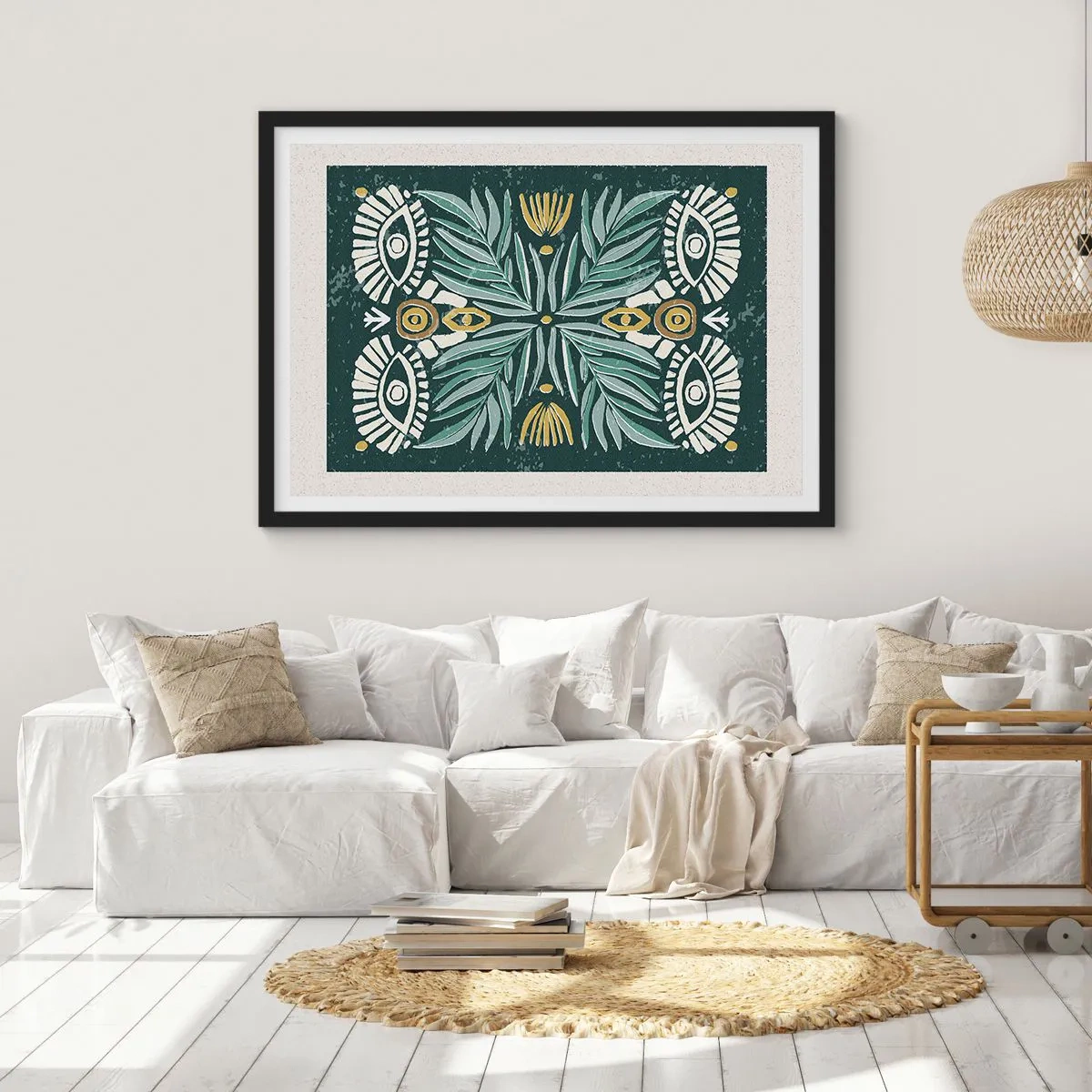 Plakát v černém rámu - Jako lidová vystřihovánka - 70x50 cm
