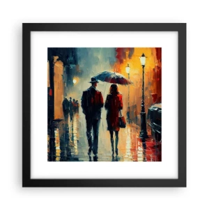 Plakát v černém rámu - Městská love story - 30x30 cm