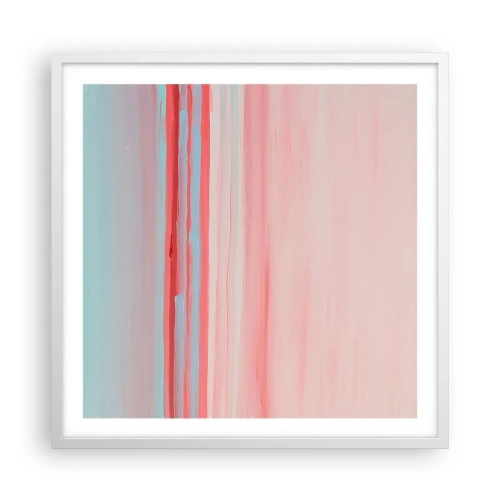 Plakát v bílém rámu - Abstrakce za úsvitu - 60x60 cm