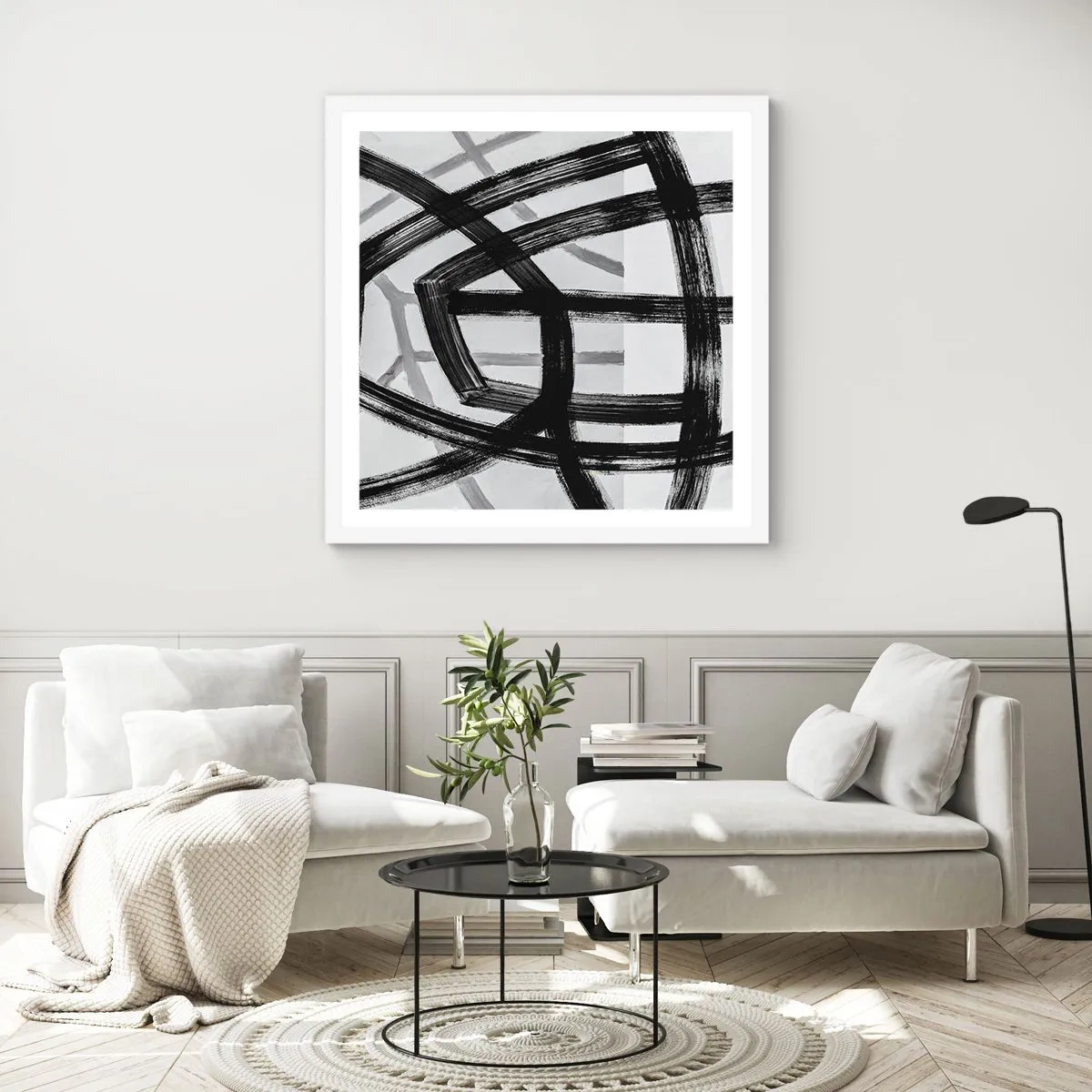 Plakát v bílém rámu - Hloubka - 60x60 cm