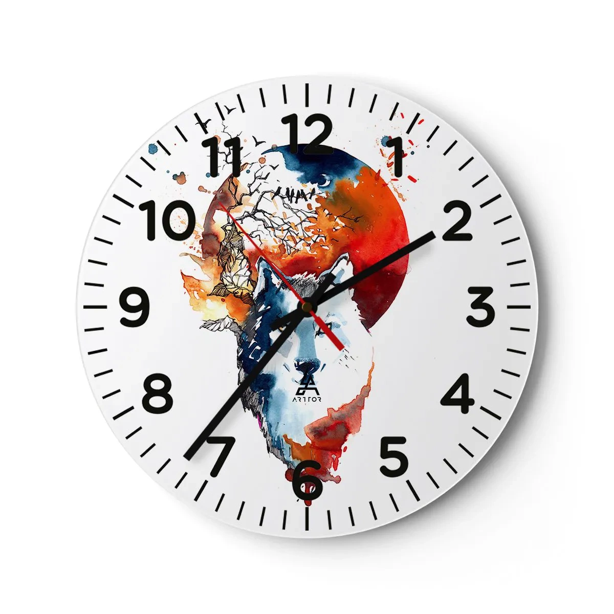 Nástěnné hodiny - Nosem na skle - 30x30 cm