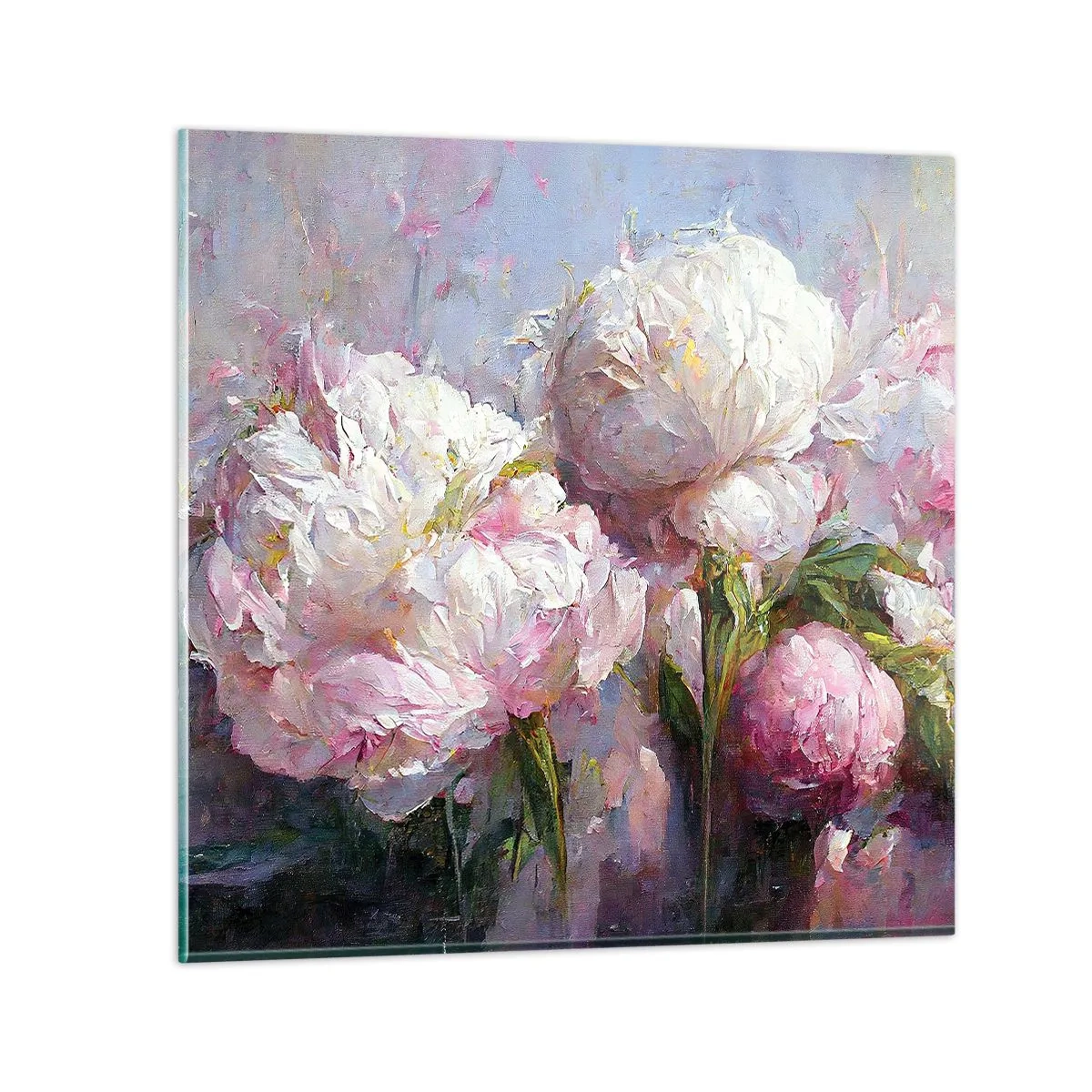 Obraz na skle - Kytice překypující životem - 40x40 cm