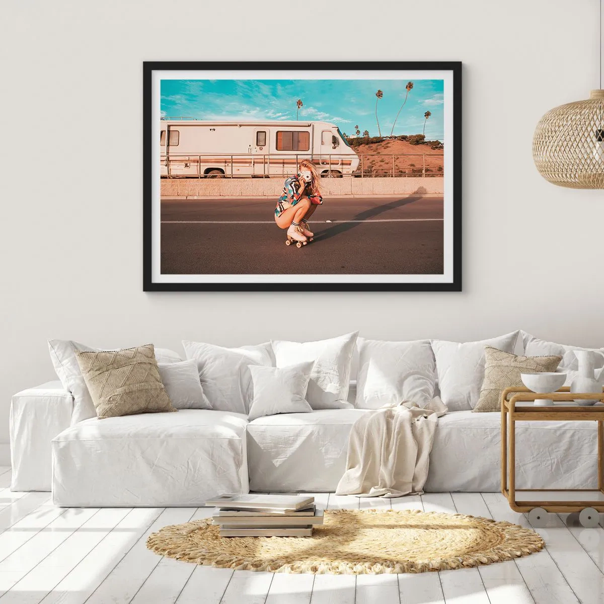 Plakát v černém rámu - Usmějte se! - 100x70 cm