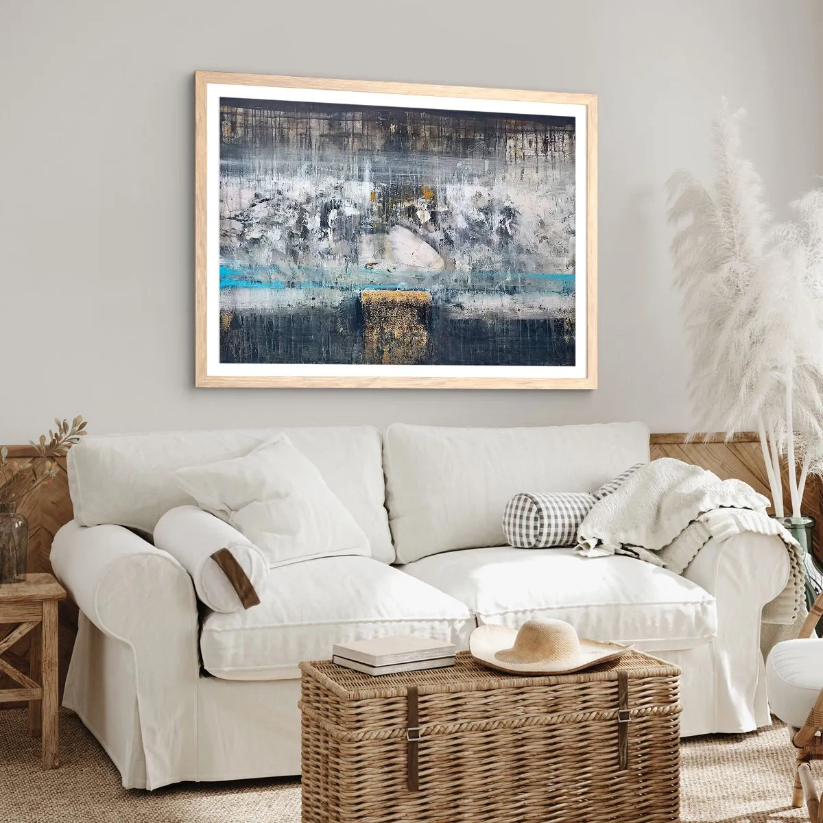 Plakát v rámu světlý dub - Jako na ledě, tak i na hroudě - 100x70 cm