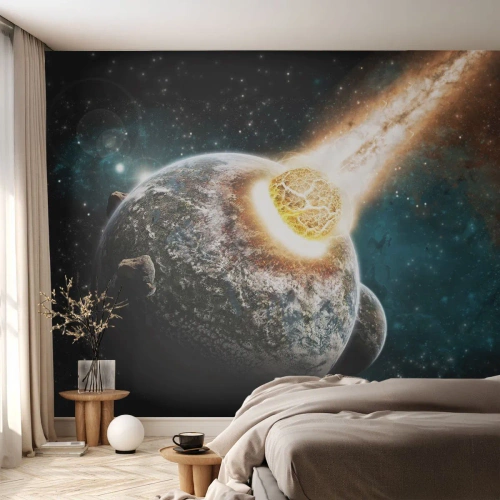Fototapeta Samolepicí Deluxe Sticker - Zničení nebo narození? - Abstrakce, Kosmos, Kometa - 200x140 cm
