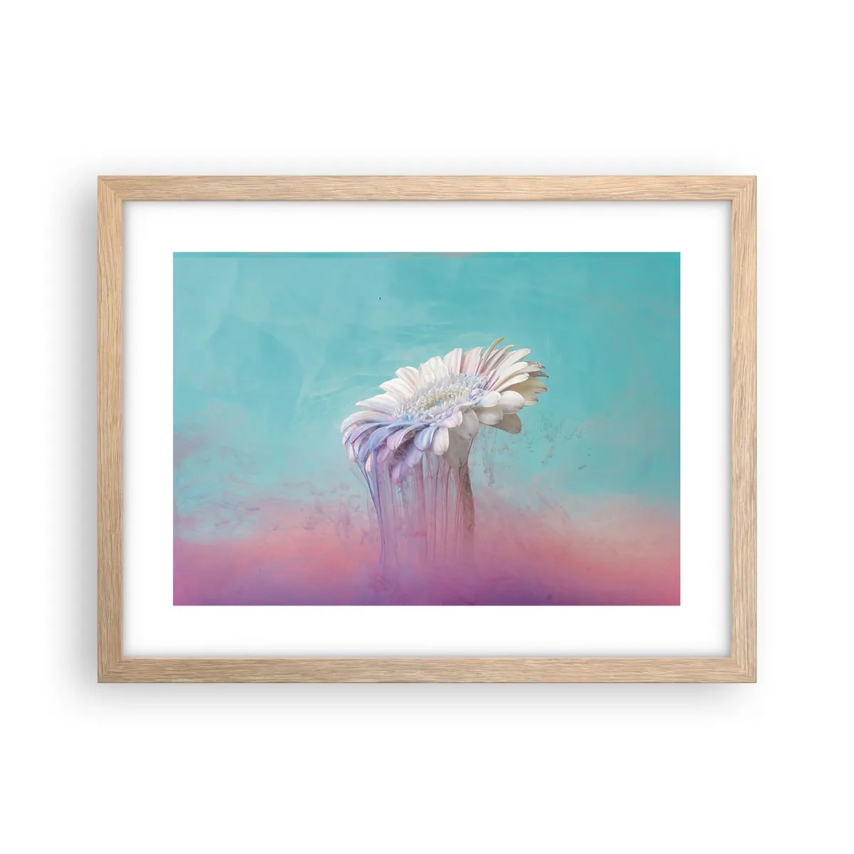 Plakát v rámu světlý dub - Záhrobí květin - 40x30 cm