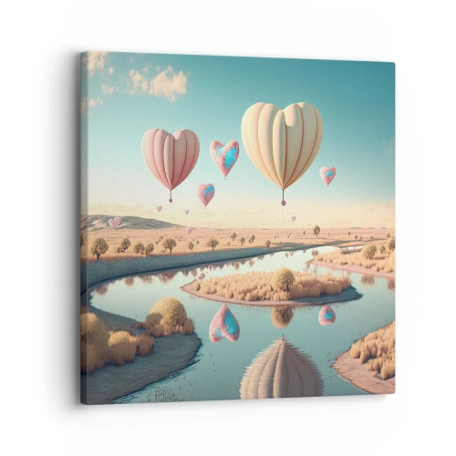 Obraz na plátně - Láska tě nechá vzlétnout - 30x30 cm