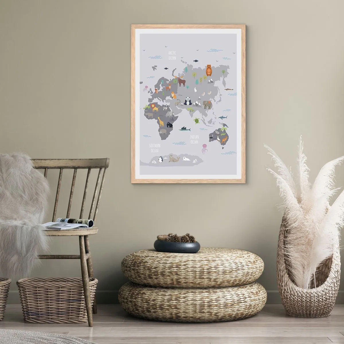 Plakát v rámu světlý dub - Řekni mi, odkud jsi… - 30x40 cm