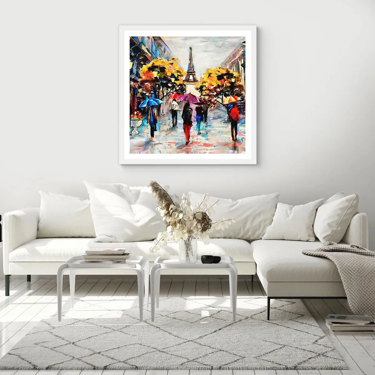 Plakát v bílém rámu - Na podzim zvlášť krásný - 30x30 cm