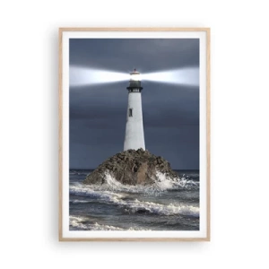 Plakát v rámu světlý dub - Zde…zde…tady! - 70x100 cm