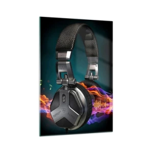 Obraz na skle - V ohni hudby - 70x100 cm