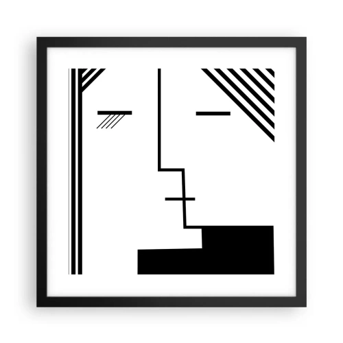 Plakát v černém rámu - Prostě polibek - 40x40 cm