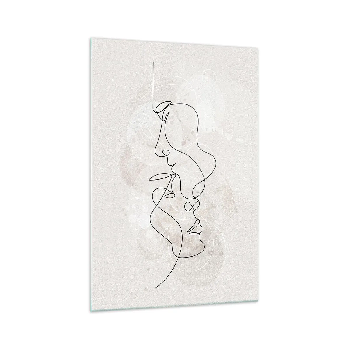 Obraz na skle - Zamotaní v objetí - 70x100 cm