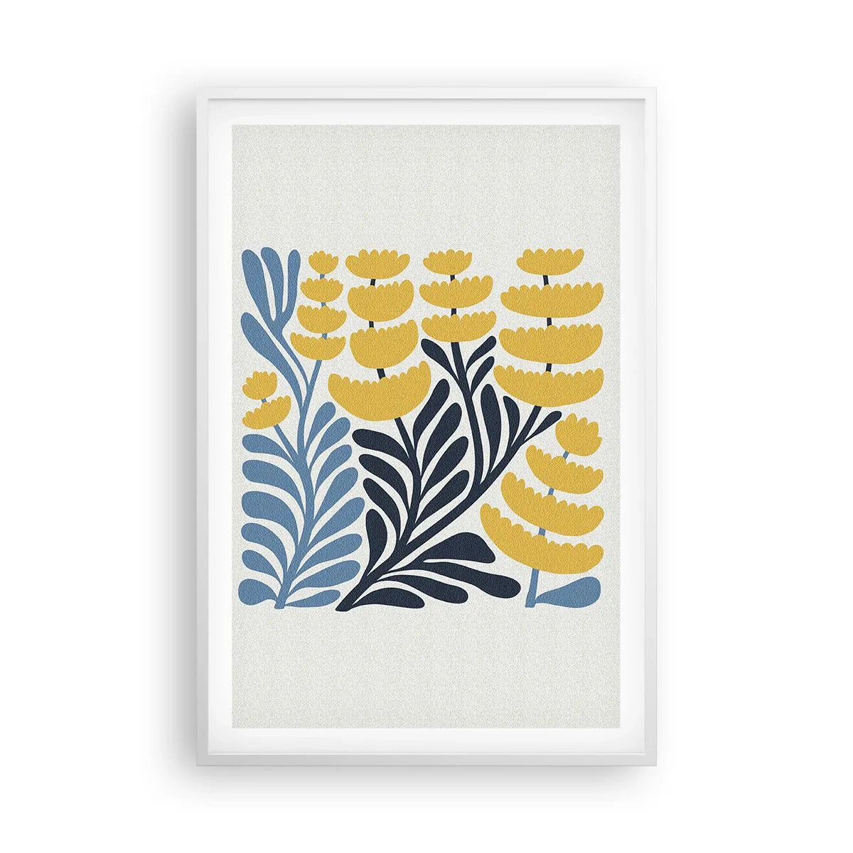 Plakát v bílém rámu - Sluneční záhon - 61x91 cm