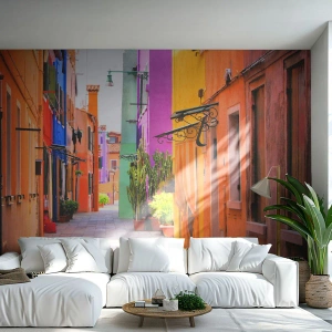 Fototapeta Premium Sand - Duhová ulička - Město, Benátky, Architektura - 150x105 cm