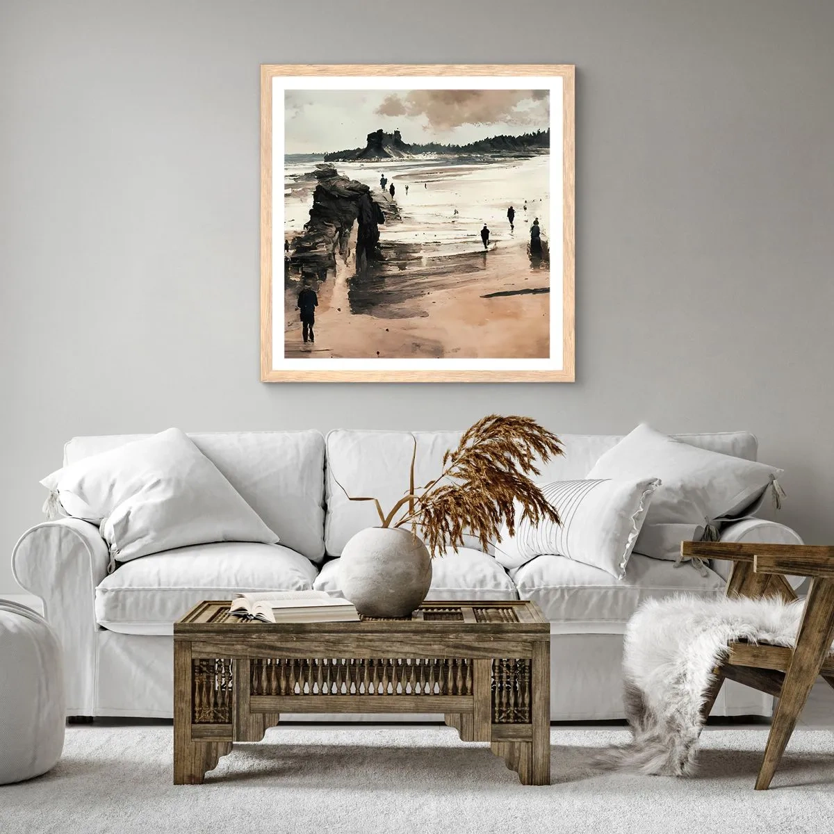 Plakát v rámu světlý dub - Vyvolaní - 60x60 cm