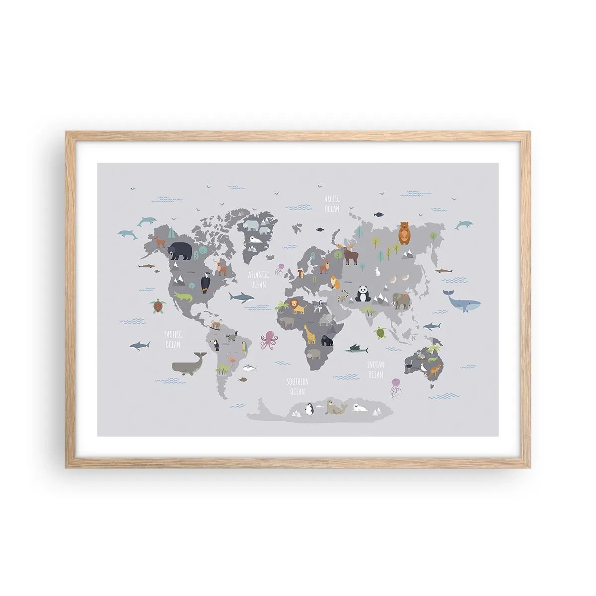 Plakát v rámu světlý dub - Řekni mi, odkud jsi… - 70x50 cm