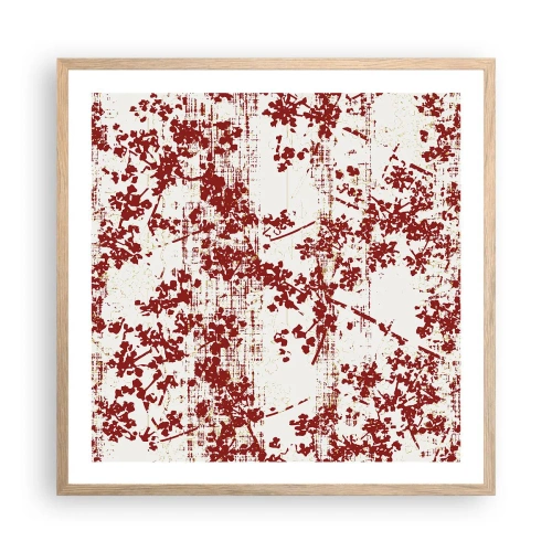 Plakát v rámu světlý dub - Staré kaliko - 60x60 cm