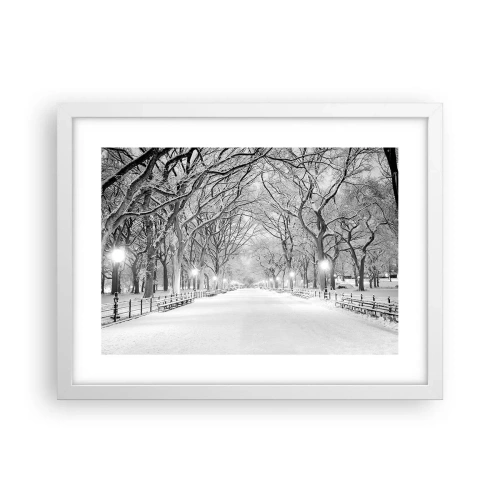 Plakát v bílém rámu - Čtyři roční období – zima - 40x30 cm