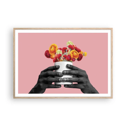 Plakát v rámu světlý dub - Apoteóza života - 100x70 cm