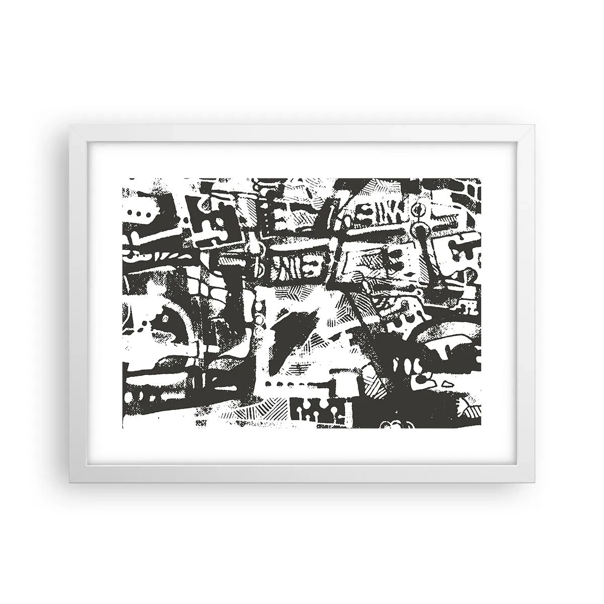 Plakát v bílém rámu - Pořádek nebo chaos? - 40x30 cm