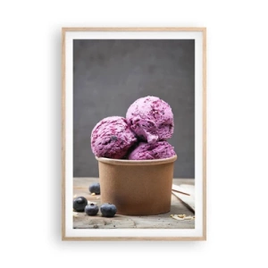 Plakát v rámu světlý dub - Sladkost a chlad - 61x91 cm