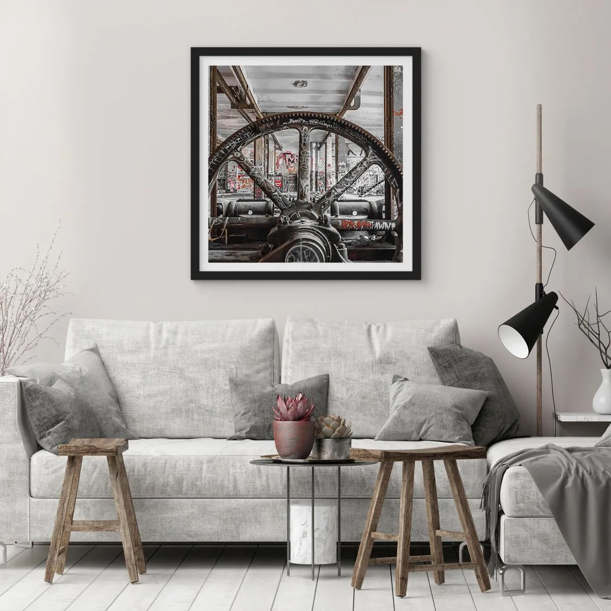 Plakát v černém rámu - Tajný život továrny - 40x40 cm