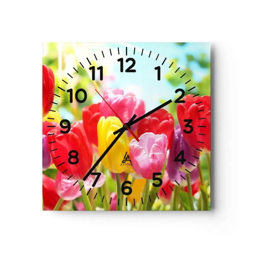 Nástěnné hodiny - To jsme my, barvy května! - 30x30 cm