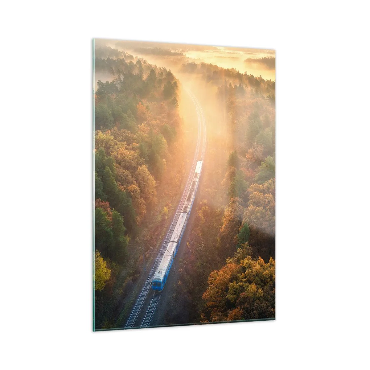 Obraz na skle - Podzimní cesta - 50x70 cm
