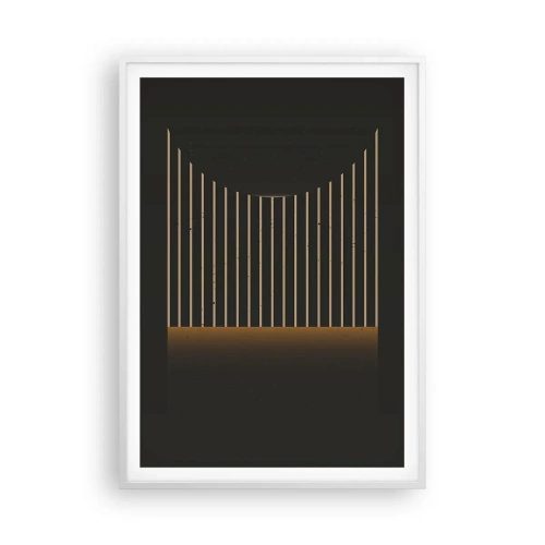 Plakát v bílém rámu - Prozkoumat temnotu - 70x100 cm
