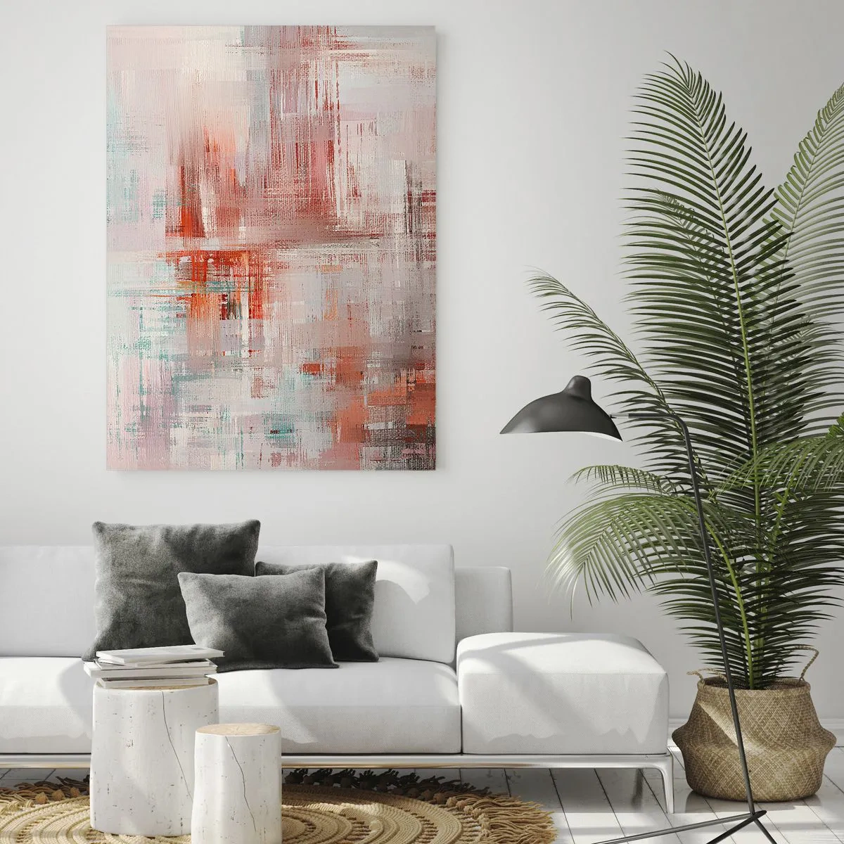 Obraz na skle - Zamlžené. Ale růžové - 50x70 cm