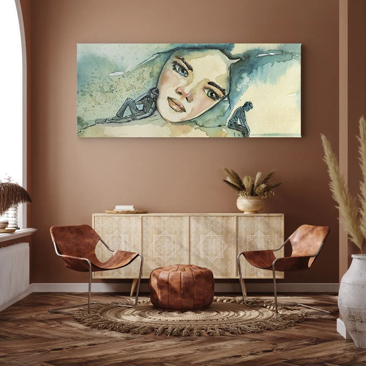 Obraz na plátně - Am I blue? - 160x50 cm