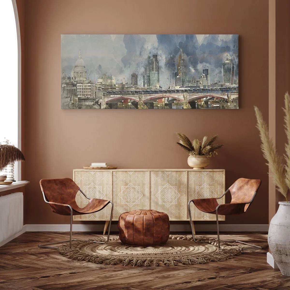 Obraz na plátně - Londýn v celé své kráse - 100x40 cm