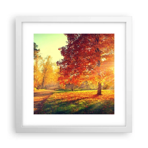 Plakát v bílém rámu - Rudé je krásné - 30x30 cm