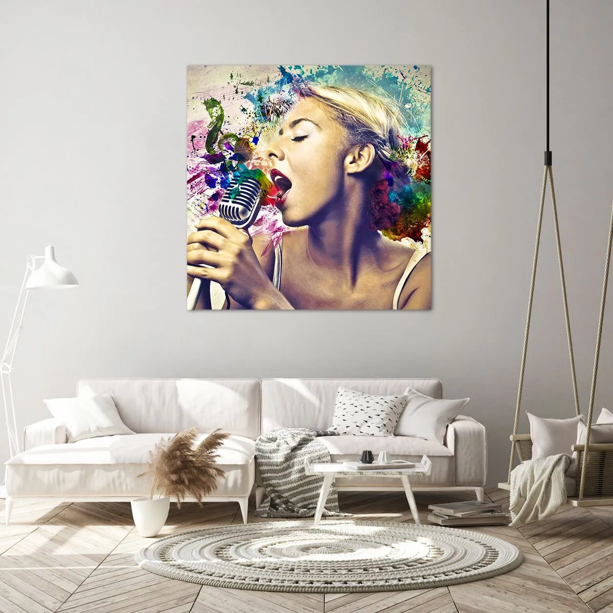 Obraz na plátně - Pomalovat hlasem svět - 70x70 cm