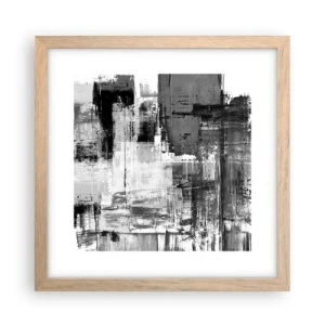 Plakát v rámu světlý dub - Šedé je krásné - 30x30 cm