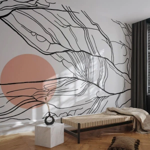 Fototapeta na míru Premium Sand - V síti větviček - Abstrakce, Grafika, Design