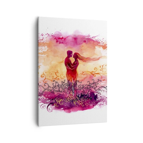 Obraz na plátně - Jedno srdce! Potřebuji tak málo… - 50x70 cm