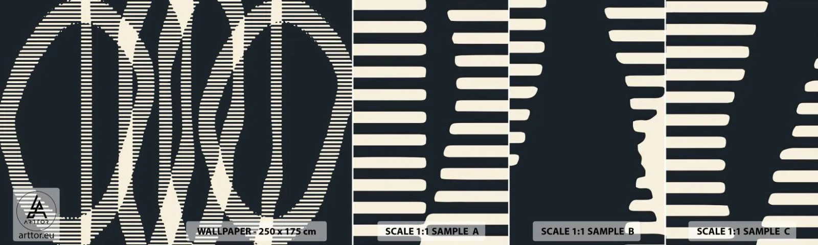 Vzor Fototapety Samolepicí Deluxe Sticker - Pokus o prolomení temnoty - Abstrakce, Kus, Moderní vzor - 100x30 cm