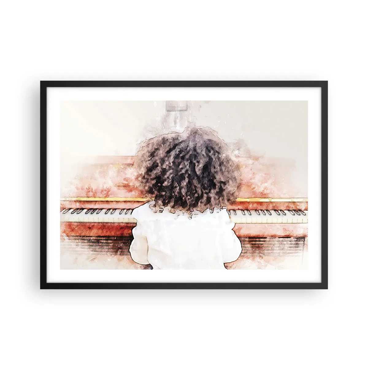 Plakát v černém rámu - V novém světě - 70x50 cm