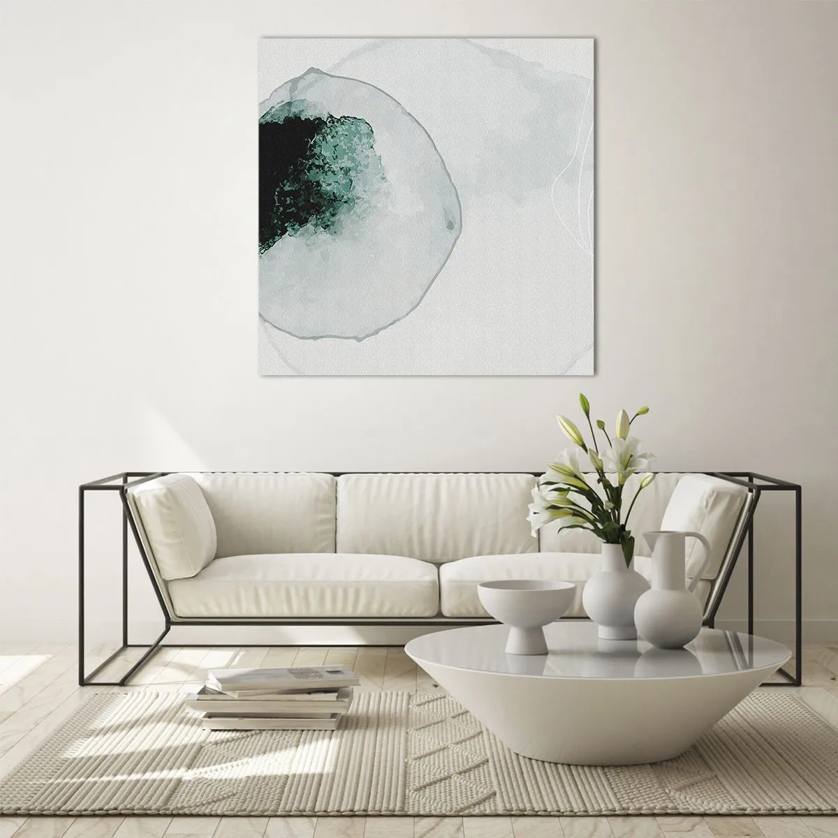 Obraz na skle - V kapce vody - 40x40 cm