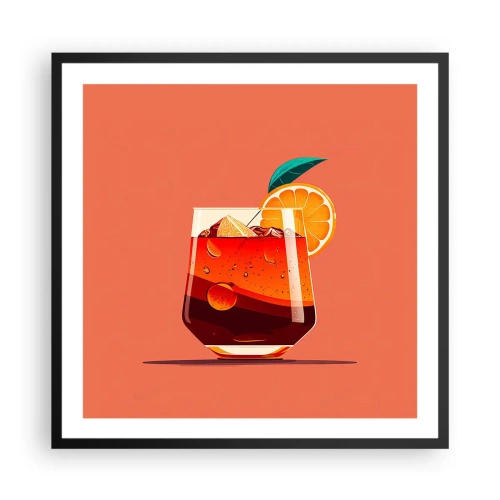 Plakát v černém rámu - Letní osvěžení - 60x60 cm