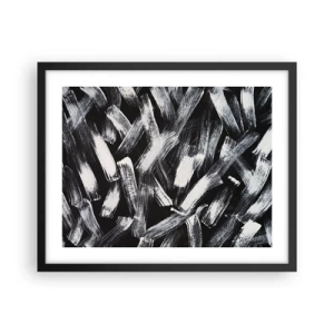 Plakát v černém rámu - Abstrakce v industriálním duchu - 50x40 cm