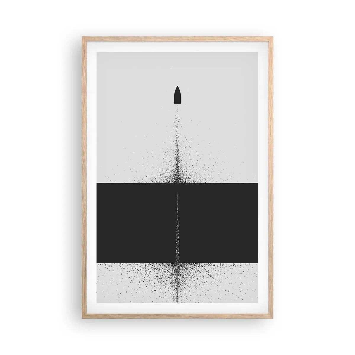 Plakát v rámu světlý dub - Přímo k cílu - 61x91 cm