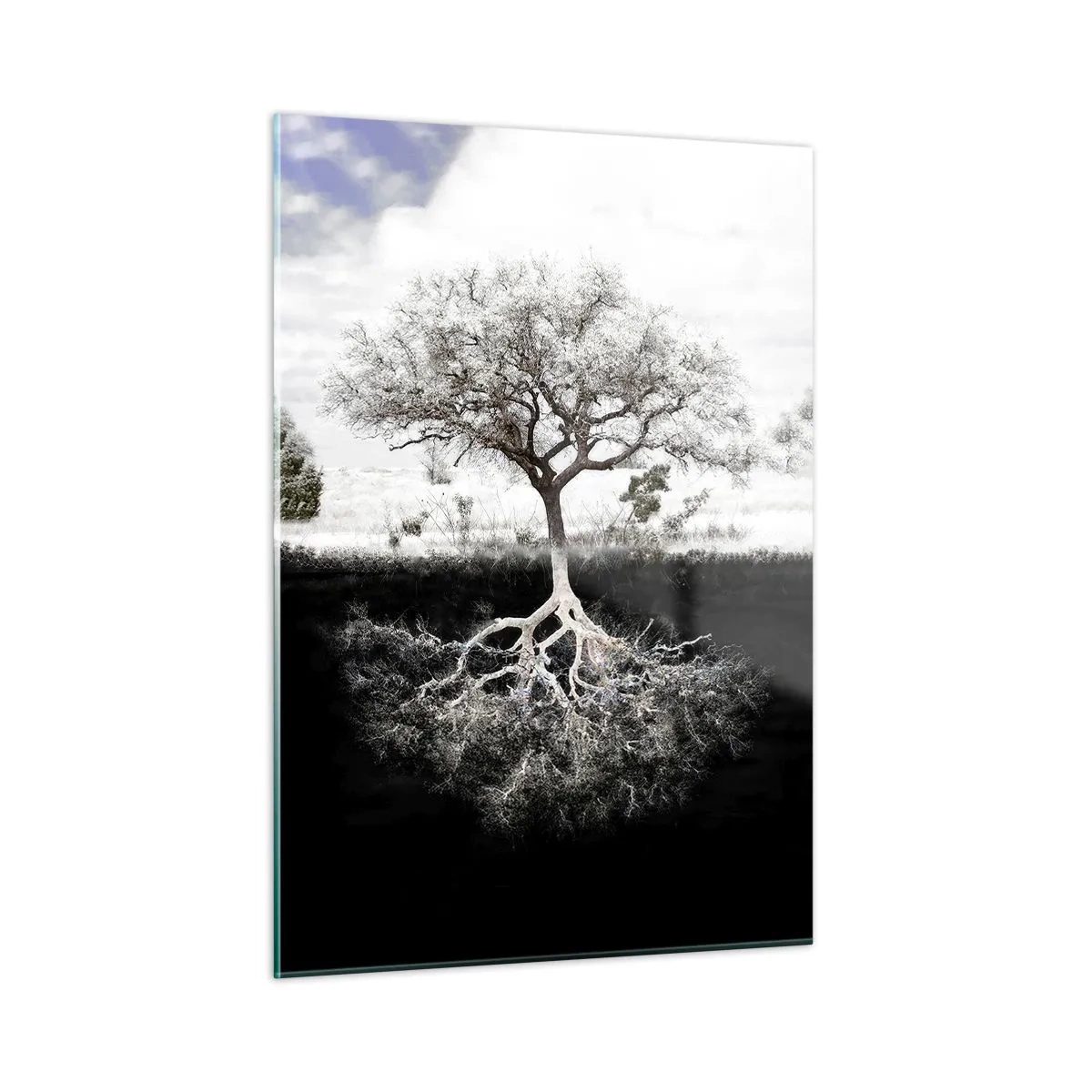 Obraz na skle - Objevení podstaty světa - 50x70 cm